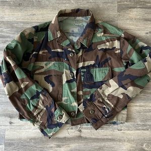 Vintage Rolling Stones cropped cargo jacket